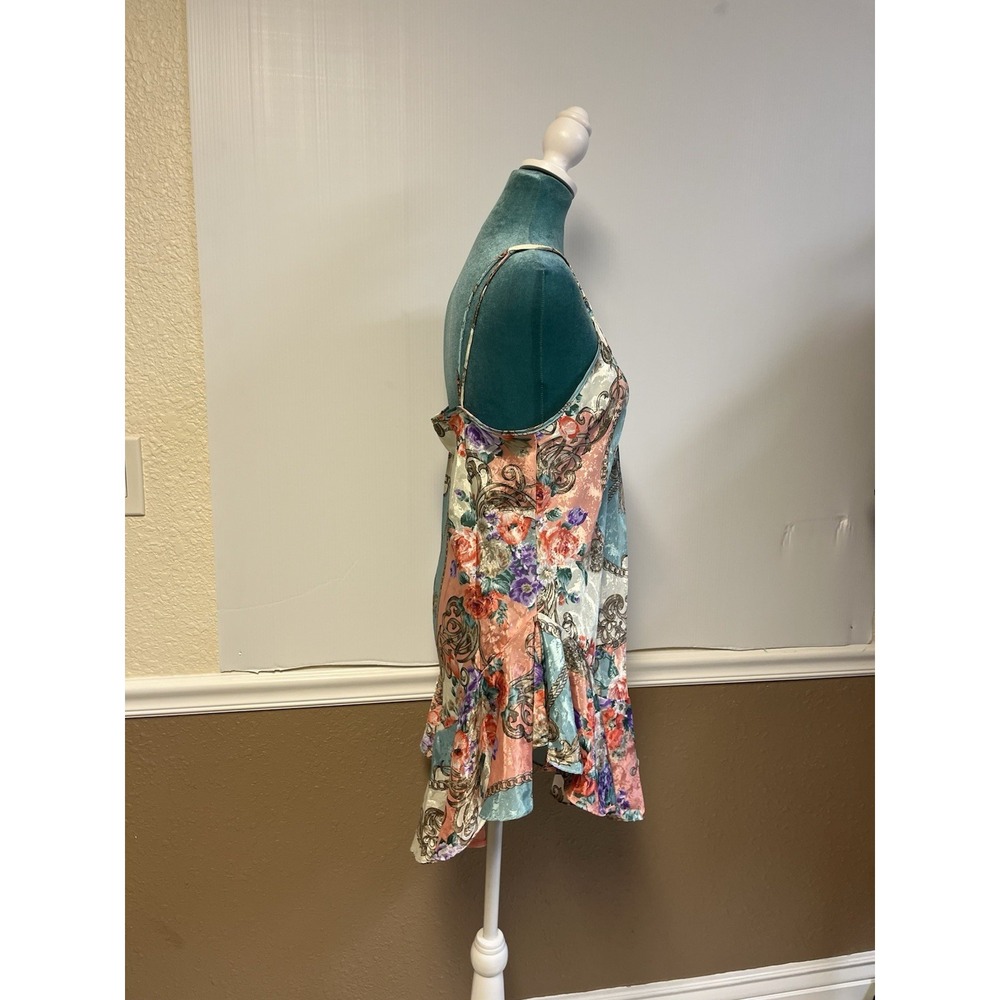 Cinema Etoile Vintage 2 Piece Nightgown Kimono Robe Set Floral Chain Print M/L - Picture 8 of 16